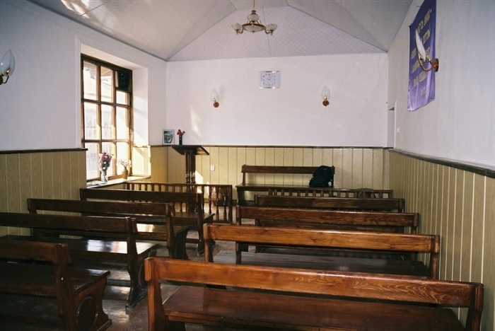 A church in Isfara, northern Tajikistan, 2005. 