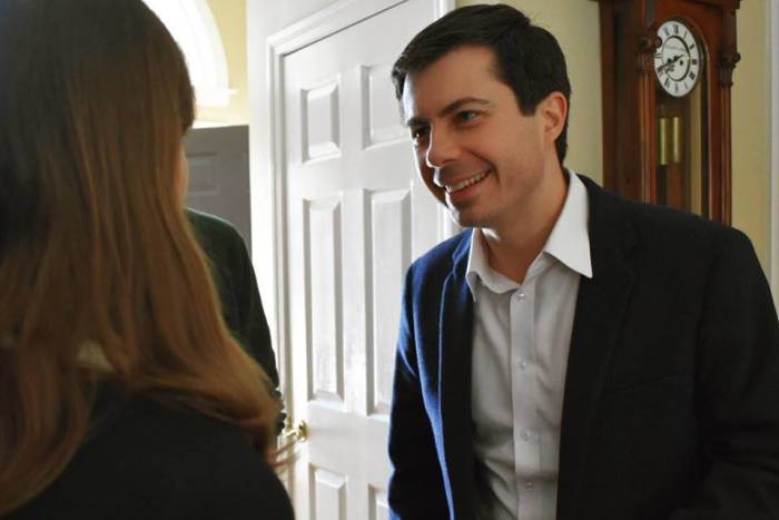 2020 presidential candidate Pete Buttigieg on the campaign trail.