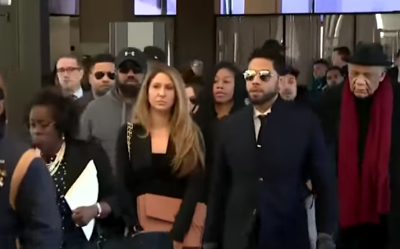 Jussie Smollett (in sunglasses)