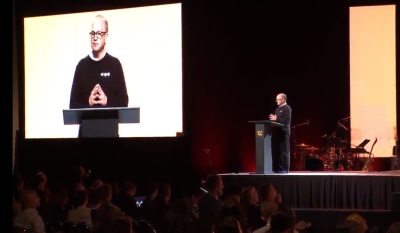 Danny Akin, president of Southeastern Baptist Theological Seminary and professor of preaching and theology, giving remarks at The Gospel Coalition pre-conference event in Indianapolis, Indiana on Monday, April 1, 2019. 