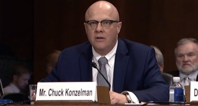 Chuck Konzelman, writer and director the pro-life movie 'Unplanned,' testifying before the Senate Judiciary Committee's Subcommittee on the Constitution on Wednesday, April 10, 2019. 