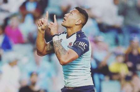 Australian rugby player Israel Folau.