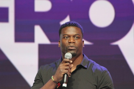 Retired NFL star Benjamin Watson at the 'Alive From New York' event hosted by Focus on the Family in Times Square New York City on May 4, 2019.