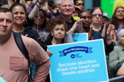 Pro-life supporters at the 'Alive From New York' event hosted by Focus on the Family in Times Square New York City on Saturday May 4, 2019.