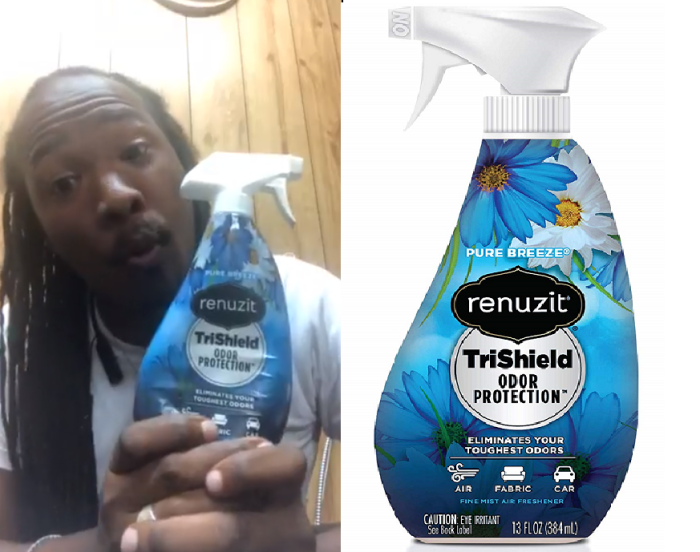 David Dixon, senior pastor of Kingdom City Life Empowerment Church in North Carolina defends using Renuzit Super Odor Killer Pure Breeze Fine Mist Air Freshener to chase spirits away.