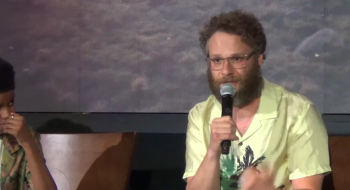 Seth Rogen at the Global Press Conference for Disney's 'The Lion King.'