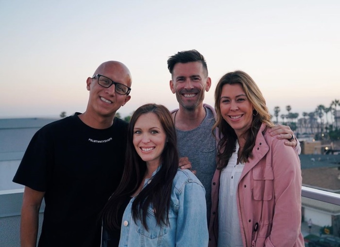 Outgoing XXXchurch Pastor Craig Gross and his wife Jeanette (right couple) and new church leaders, Brittni and Rich De La Mora (L).