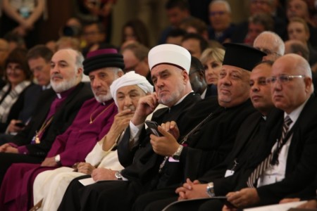 Attendees look on at the State Department's second Ministerial to Advance Religious Freedom at the Harry S. Truman Building in Washington, D.C., on July 16, 2019.