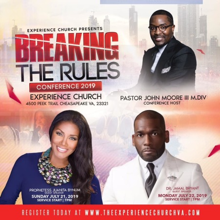 The flyer for the conference where Juanita Bynum canceled her appearance.