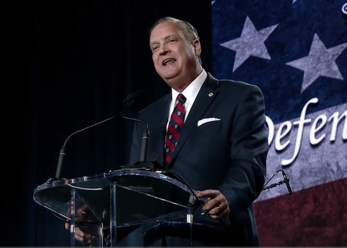 Southern Baptist Theological Seminary President Albert Mohler Jr. gives a speech at the Centennial Institute's Western Conservative Summit, held at the Colorado Convention Center in Denver, Colorado, on July 12-13, 2019. 