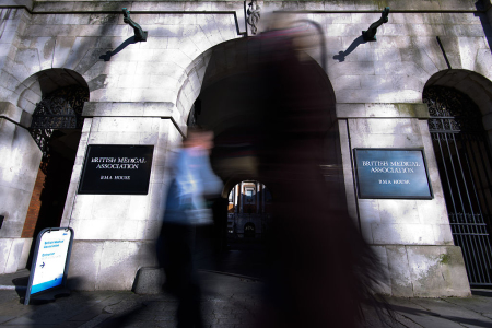 An exterior view of the British Medical Association headquarters 'BMA House' on February 11, 2016, in London, England. 