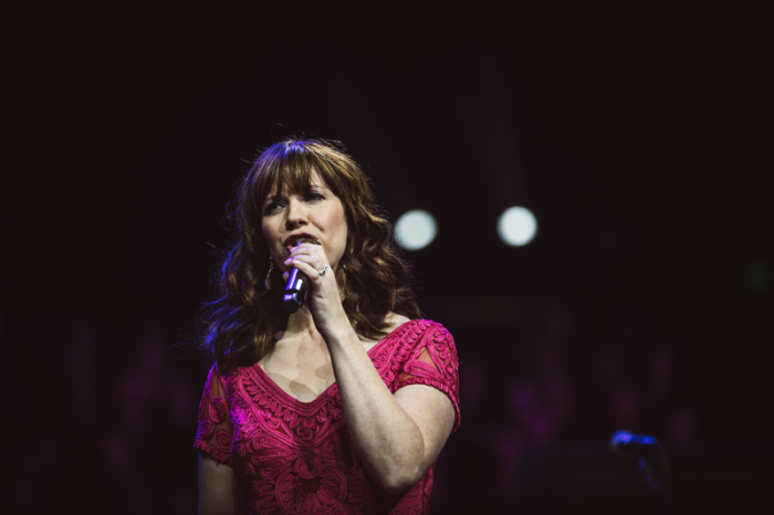 Kristyn Getty leads worship at Bridgestone Arena in Nashville, Tennessee, on Aug. 20, 2019.