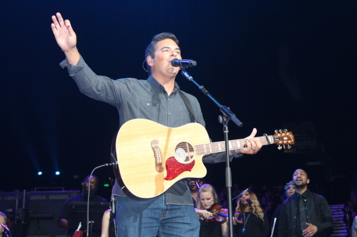 Matt Boswell performs at Bridgestone Arena in Nashville, Tennessee, on Aug. 20, 2019.