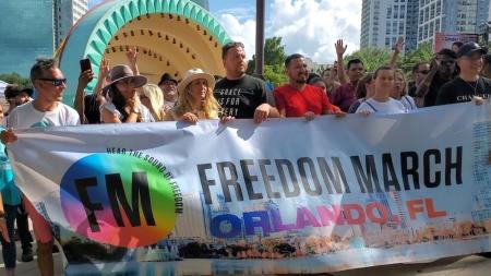 Freedom March held at Lake Eola Park in Orlando, Florida, on Sept. 14, 2019. 