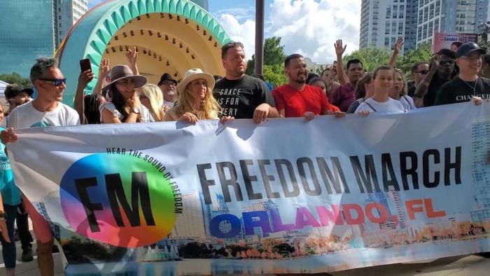 Freedom March held at Lake Eola Park in Orlando, Florida, on Sept. 14, 2019. 