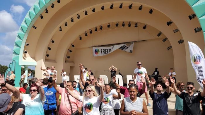 Freedom March held at Lake Eola Park in Orlando, Florida, on Sept. 14, 2019.