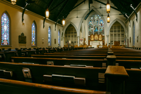 Calvary Episcopal Church in downtown Memphis is one of the oldest churches in Tennessee. 