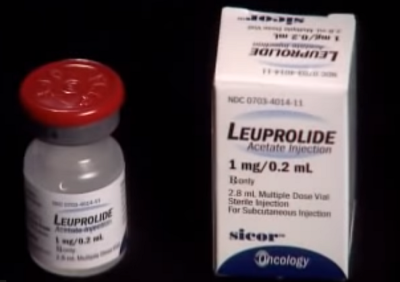 Lupron, puberty blocker and prostate cancer drug.