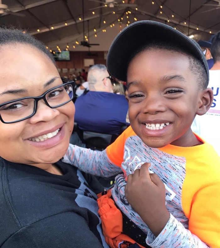 Atatiana Jefferson is seen here with her nephew.