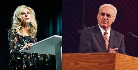 Beth Moore (L) and John MacArthur (R).