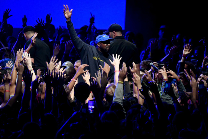 Kanye West performs onstage during his 'Jesus Is King' album and film experience at The Forum on October 23, 2019, in Inglewood, California. 