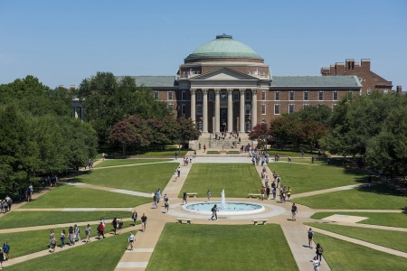 Southern Methodist University, a Dallas, Texas-based academic institution with historic ties to The United Methodist Church. 