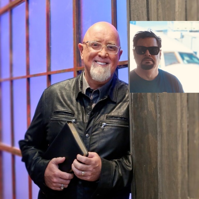 Ousted Harvest Bible Chapel founder James MacDonald and radio personality Mancow Muller (inset)