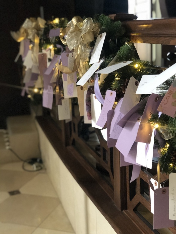 Christ Church United Methodist of Louisville, Kentucky oversees a display of hundreds of prayers for abused children in December 2019. 