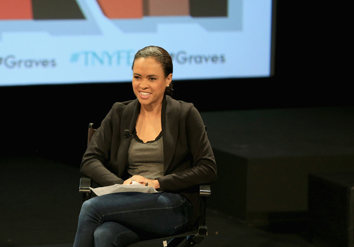 News correspondent Linsey Davis speaks onstage during The New Yorker Festival 2016 at SVA Theatre on October 8, 2016, in New York City. 