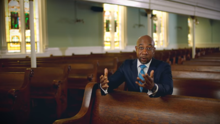 Senior pastor of Ebenezer Baptist Church, in Atlanta, Georgia, the Rev. Raphael G. Warnock. 