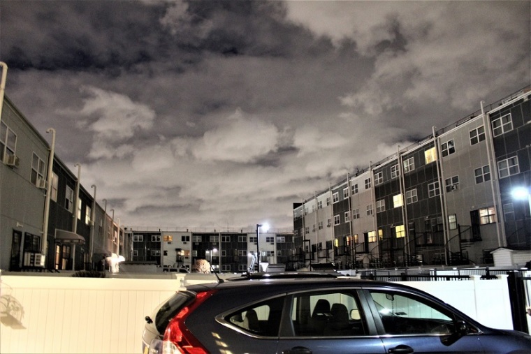 The view from Armando and Sandra Martinez backyard in East New York, Brooklyn.