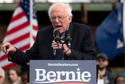 Democratic party White House hopeful Vermont Senator Bernie Sanders addresses supporters at a rally in Columbia, South Carolina, on February 28, 2020.  