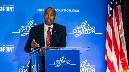 HUD Secretary and retired neurosurgeon, Ben Carson, gives the keynote address at the 2020 Latino Coalition’s Legislative Summit.