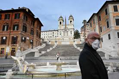 Deserted Spanish Steps in Rome