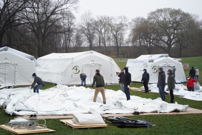 Samaritan's Purse set up an Emergency Field Hospital in East Meadow in New York City’s Central Park in response to the coronavirus, March 2020.