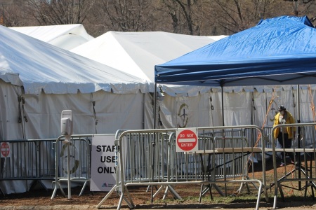 The Samaritan's Purse field hospital in New York City's Central Park.