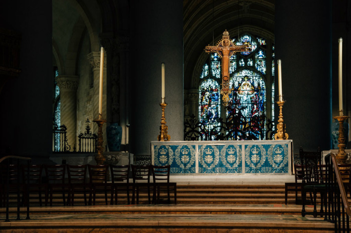 The high altar inside the Cathedral of St. John the Divine in New York City. 