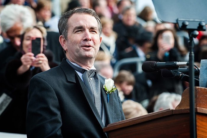 Virginia Gov. Ralph Northam gives his inaugural address on Jan. 13, 2018 in Richmond, Virginia. 