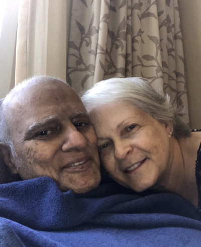 Ravi Zacharias and wife Margie on their 48th anniversary, May 7, 2020.