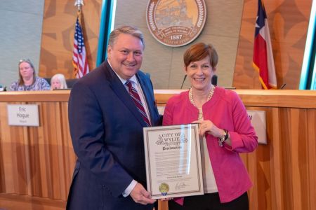 Eric Hogue (L) is mayor of Wylie, Texas.