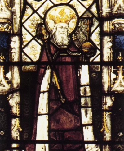 English King Ethelbert (560-616), whose conversion to Christianity helped to spread the religion in the British Isles. 