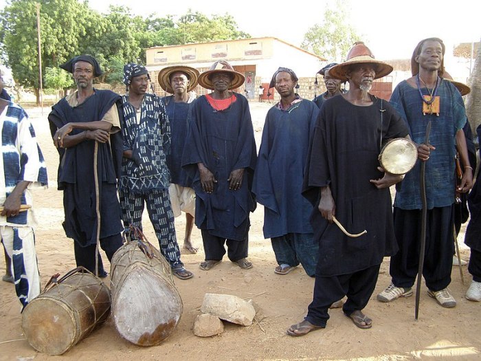 Musicians and singers in a Dogon community in Mali