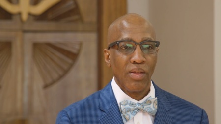 The Rev. J. Herbert Nelson II, stated clerk of the General Assembly of the Presbyterian Church (U.S.A.), gives remarks in a video posted on social media on June 8, 2020. 