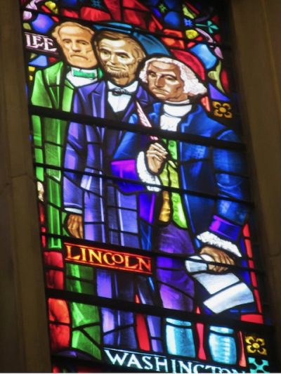 Confederate General Robert E. Lee honored in stained glass window at Cathedral of the Rockies of Boise, Idaho. In June 2020, the church announced that it was removing Lee from the window. 