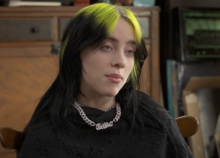 Billie Eilish speaks on CBS on Jan. 24, 2020. 