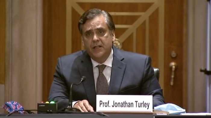 Jonathan Turley, a constitutional law professor at George Washington University in Washington D.C., speaks during a U.S. Senate Judiciary subcommittee hearing on Aug. 4, 2020. 