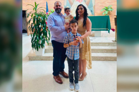 Julia Vicidomini said the Rev. Luke Duc Tran, the priest at Christ the King Church in Hillside, New Jersey, kicked her 7-year-old son, Nicky, out of her baby daughter, Sophia's, baptism. 