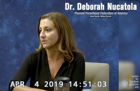 Dr. Deborah Nucatola, the former Planned Parenthood Federation of America senior director of medical services, speaks during a court testimony in the U.S. District Court of Northern California on April 4, 2019. 