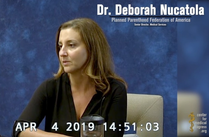 Dr. Deborah Nucatola, the former Planned Parenthood Federation of America senior director of medical services, speaks during a court testimony in the U.S. District Court of Northern California on April 4, 2019. 