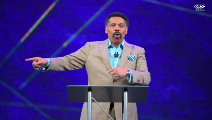 Pastor Tony Evans speaks at Oak Cliff Bible Fellowship in Texas on September 27, 2020